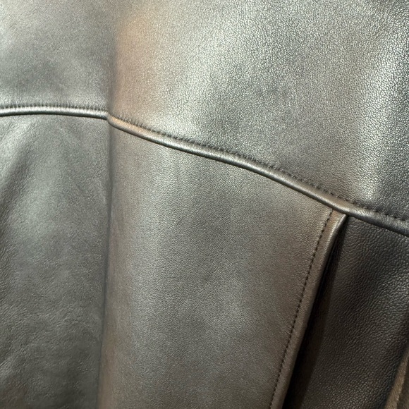 ACNE BLACK LEATHER JACKET size 42 - Picture 7 of 8